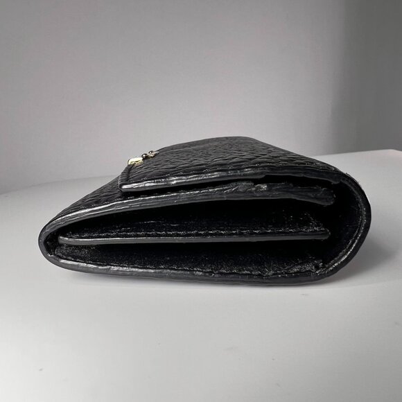 BURBERRY Black Grainy Leather Continental Wallet + Box+ Dust bag - Picture 7 of 12